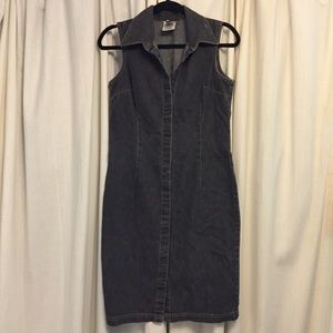 Adorable vintage grey jean dress